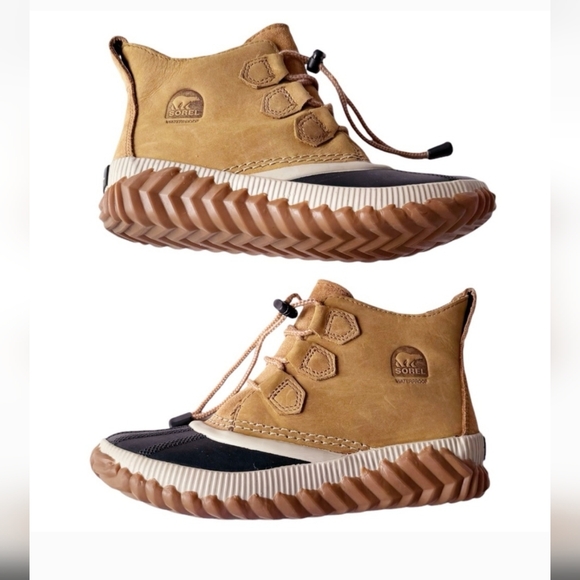 Sorel Classic Brown And Black Out And About Plus Waterproof Booties Size 8.5 - Picture 9 of 12